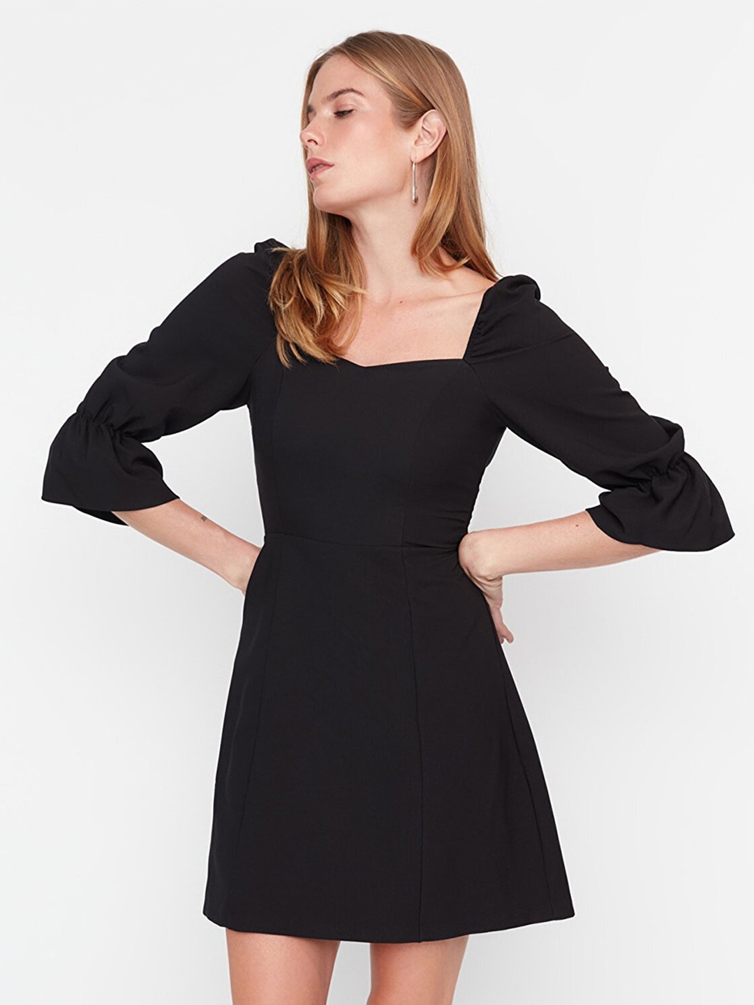 

Trendyol Women Black Fit and Flare Dress