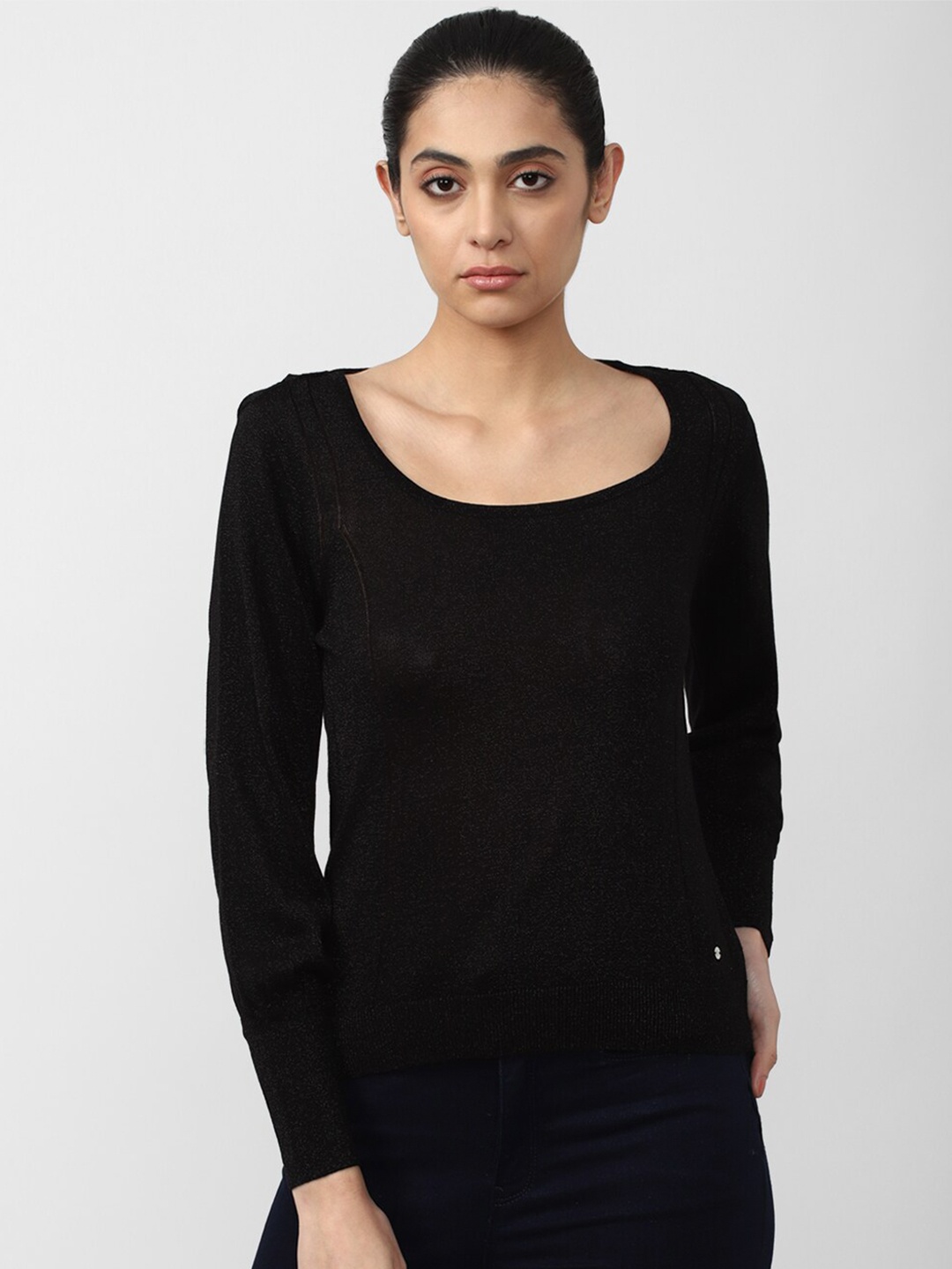 

Van Heusen Woman Scoop Neck Formal Top, Black