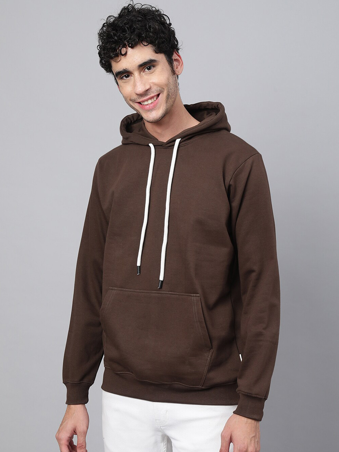 

VEIRDO Hooded Pullover Sweatshirt, Brown