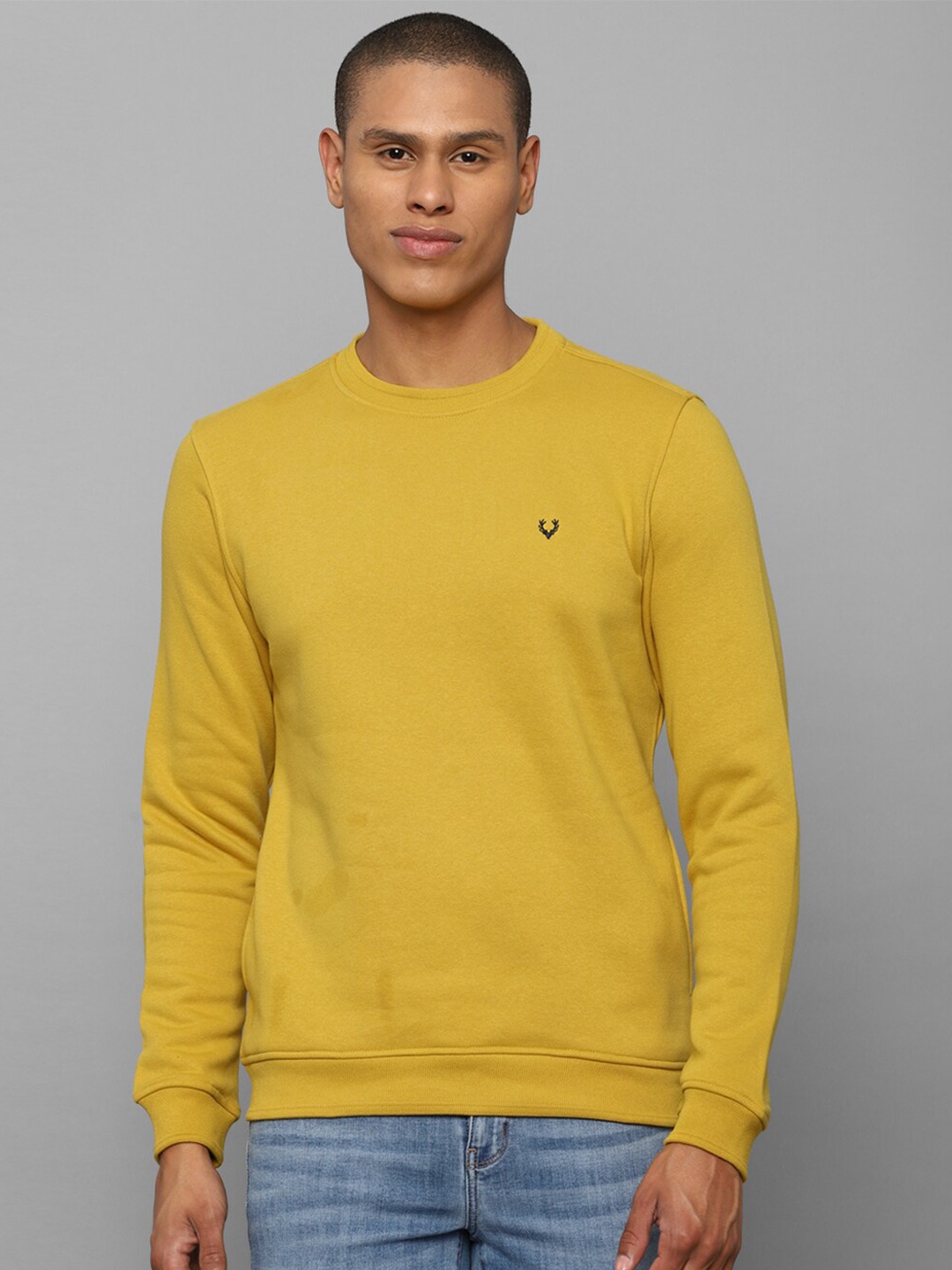 

Allen Solly Men Yellow Pure Cotton Pullover Sweatshirt