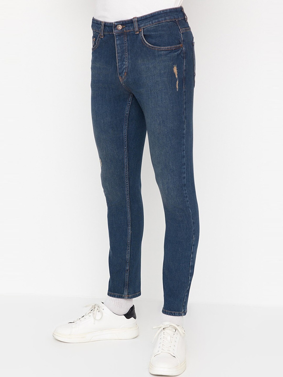 

Trendyol Men Blue Super Skinny Fit Low Distress Jeans