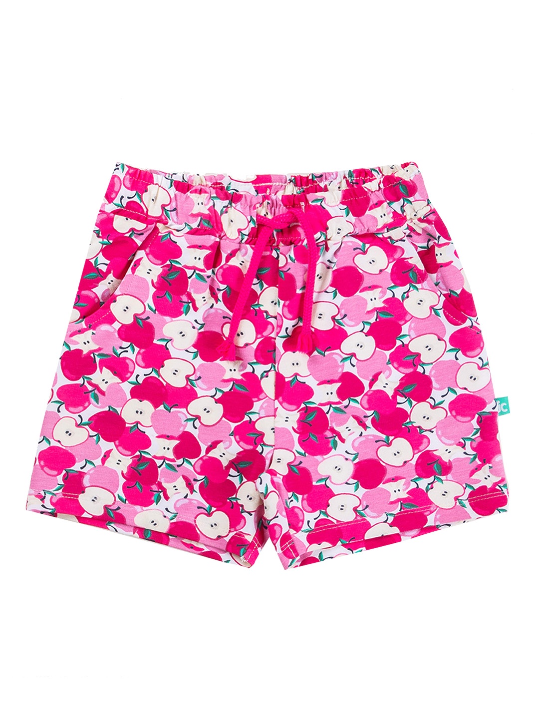 

JusCubs Girls Conversational Printed Pure Cotton High-Rise Shorts, Pink