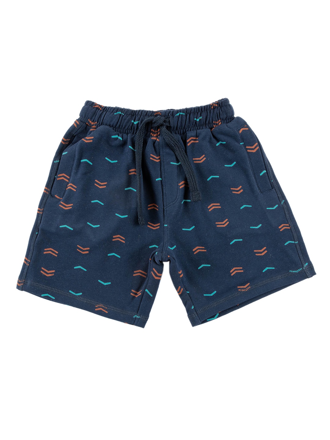 

JusCubs Boys Conversational Printed Pure Cotton High-Rise Shorts, Navy blue