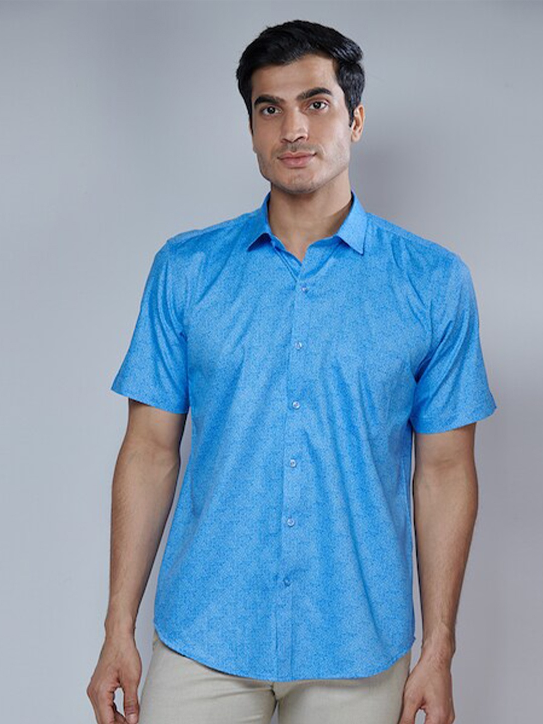 

MARK & ALBERT Men Yellow Classic Slim Fit Cotton Casual Shirt