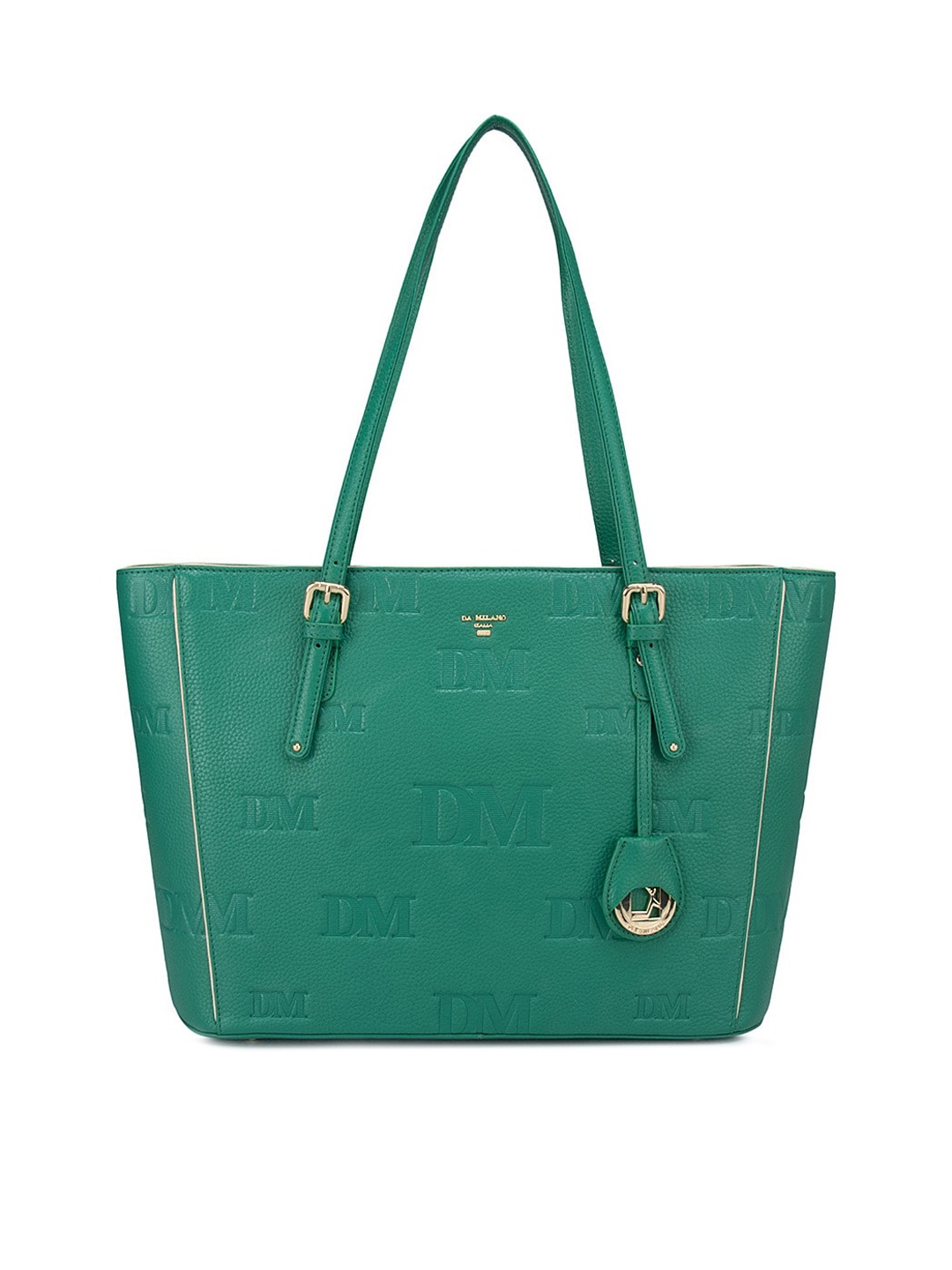 

Da Milano Green Leather Structured Shoulder Bag