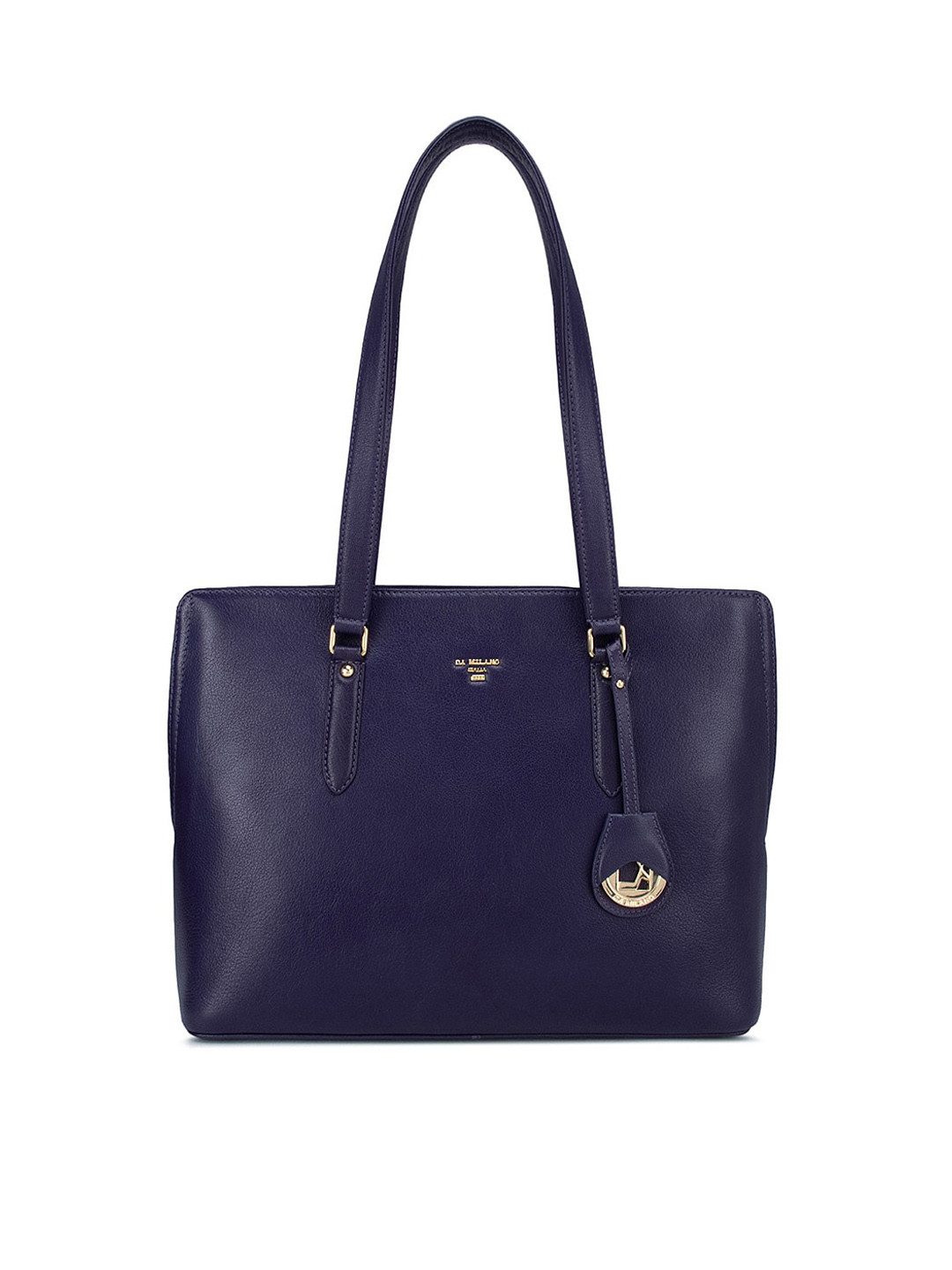 

Da Milano Purple Leather Structured Shoulder Bag