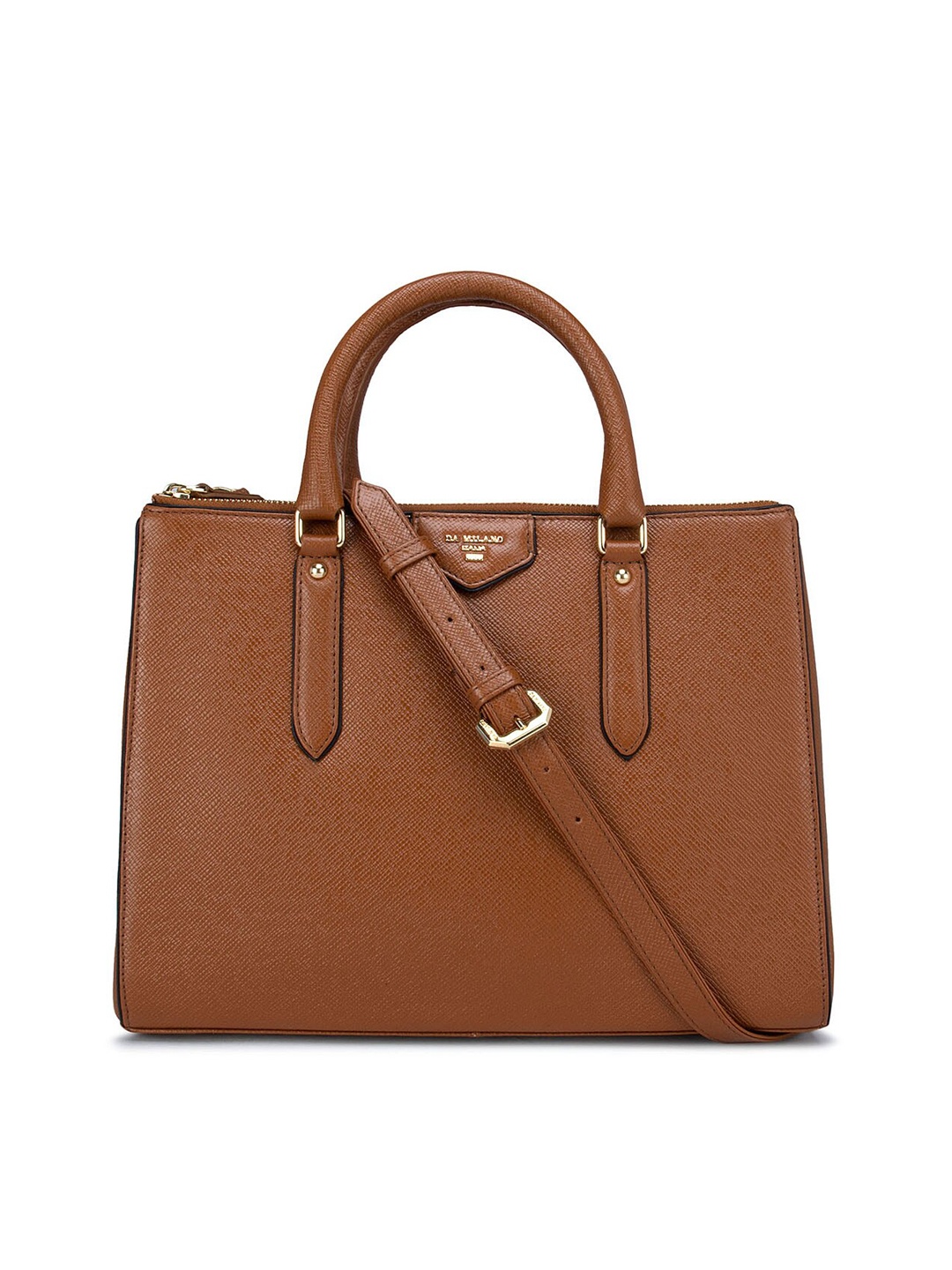 

Da Milano Brown Leather Swagger Handheld Bag