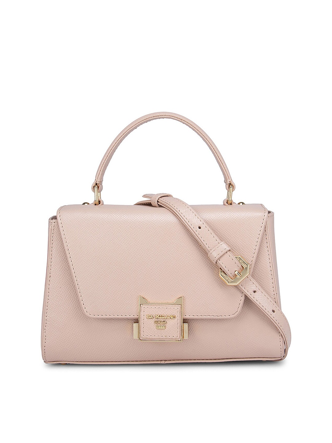 

Da Milano Pink Leather Structured Satchel