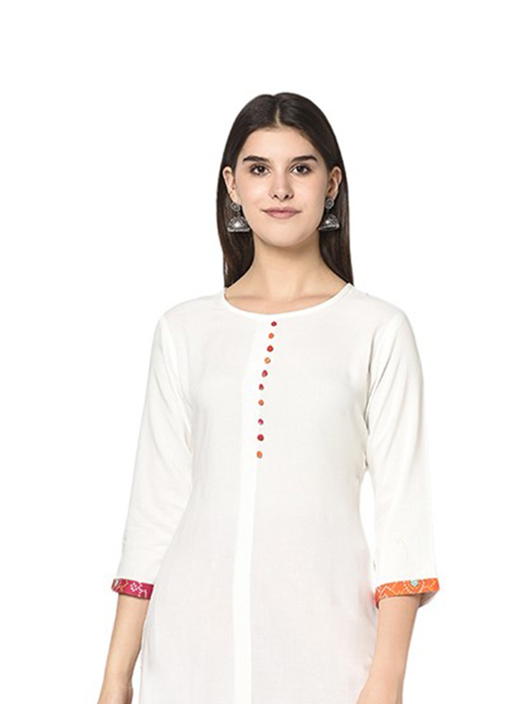 

KALINI Women White Ethnic Motifs Kurta with Trousers & With Dupatta