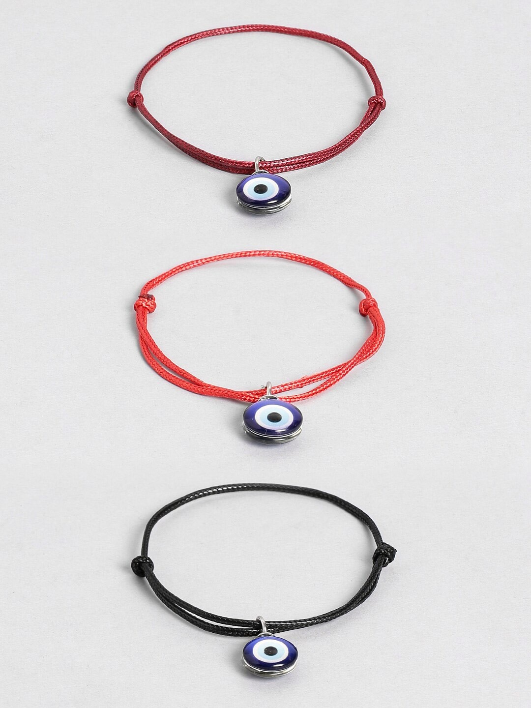 

EL REGALO Pack Of 3 Charm Bracelet, Red