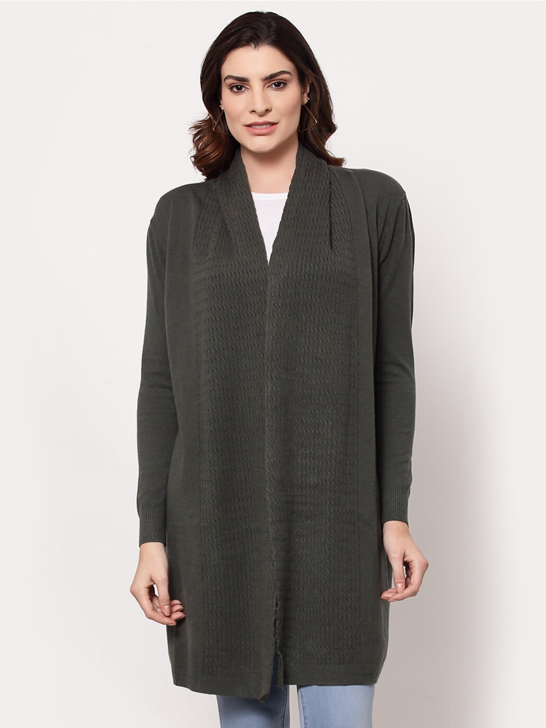 

Mafadeny Women Black Longline Shrug