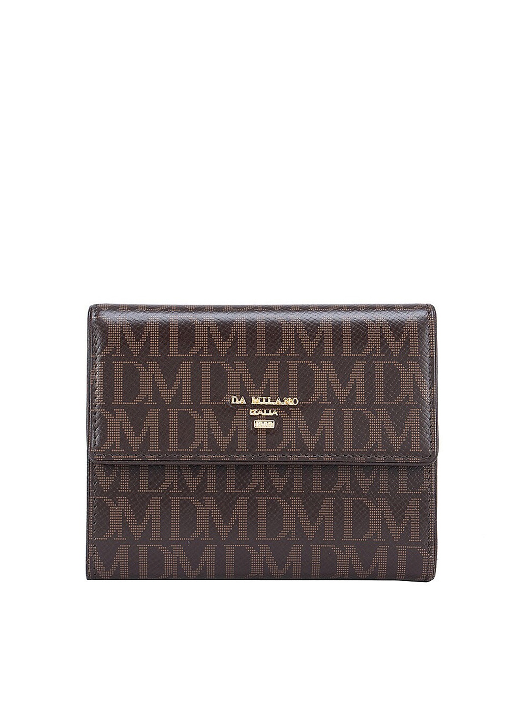 

Da Milano Women Brown Textured Leather Two Fold Wallet