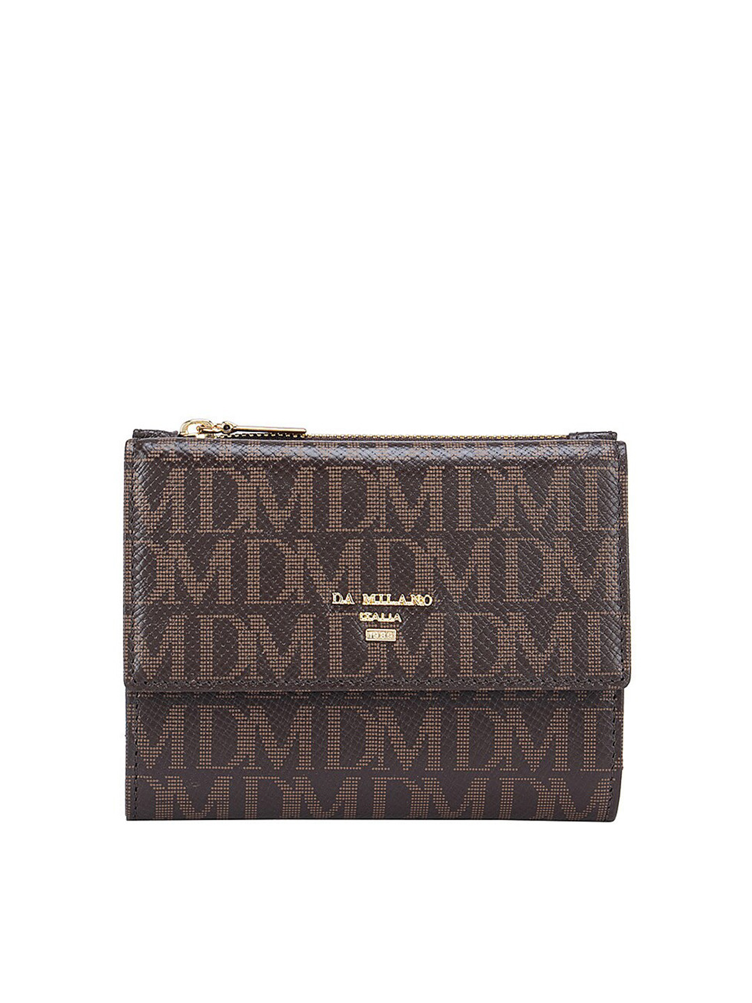 

Da Milano Women Brown Textured Leather Two Fold Wallet