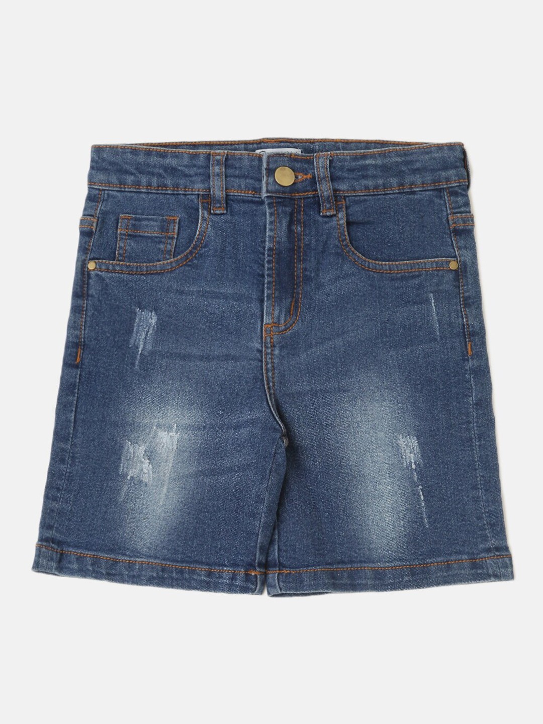 

PIPIN Boys Washed Cotton Denim Shorts, Blue