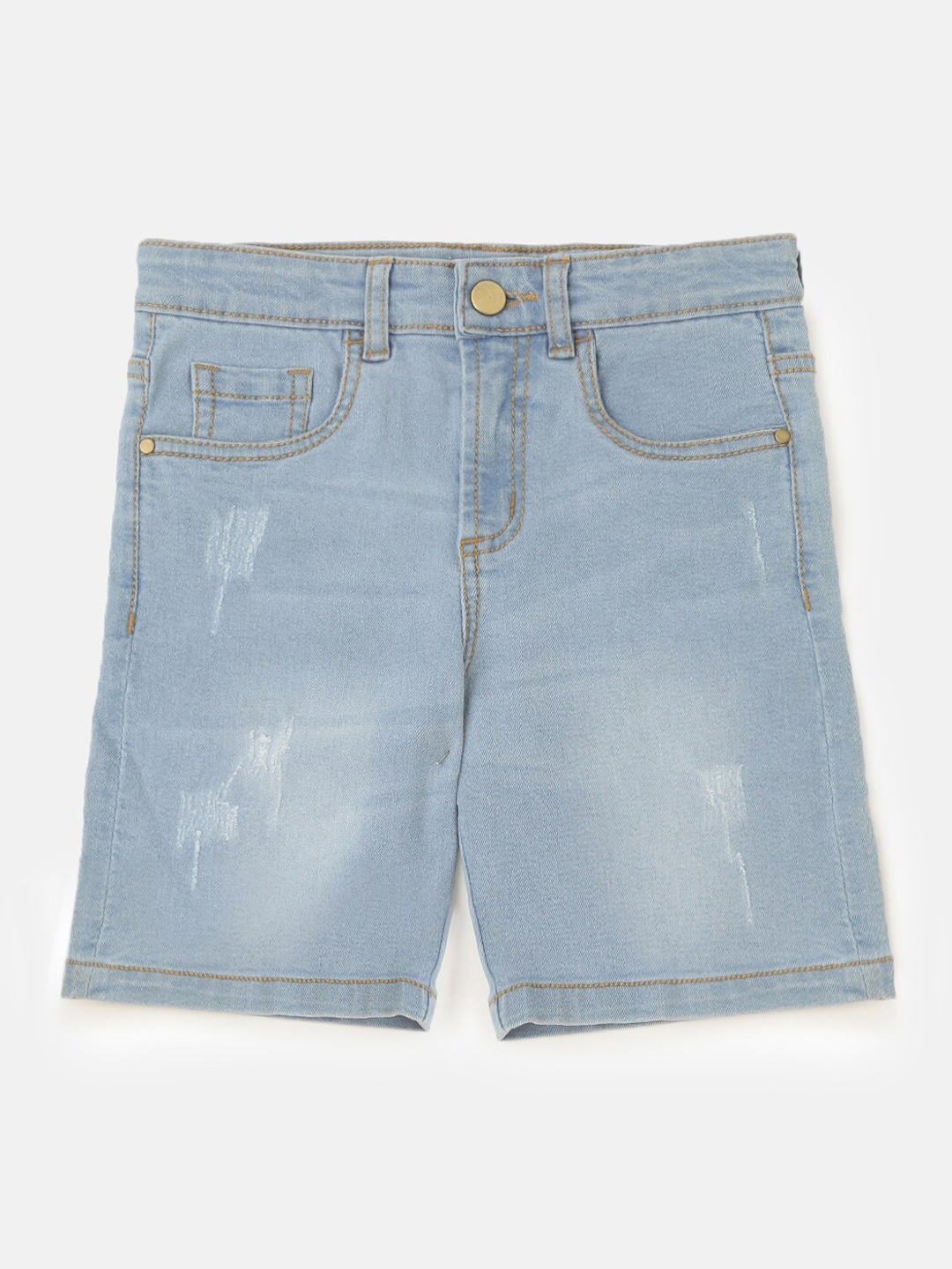 

PIPIN Boys Washed Cotton Denim Shorts, Blue