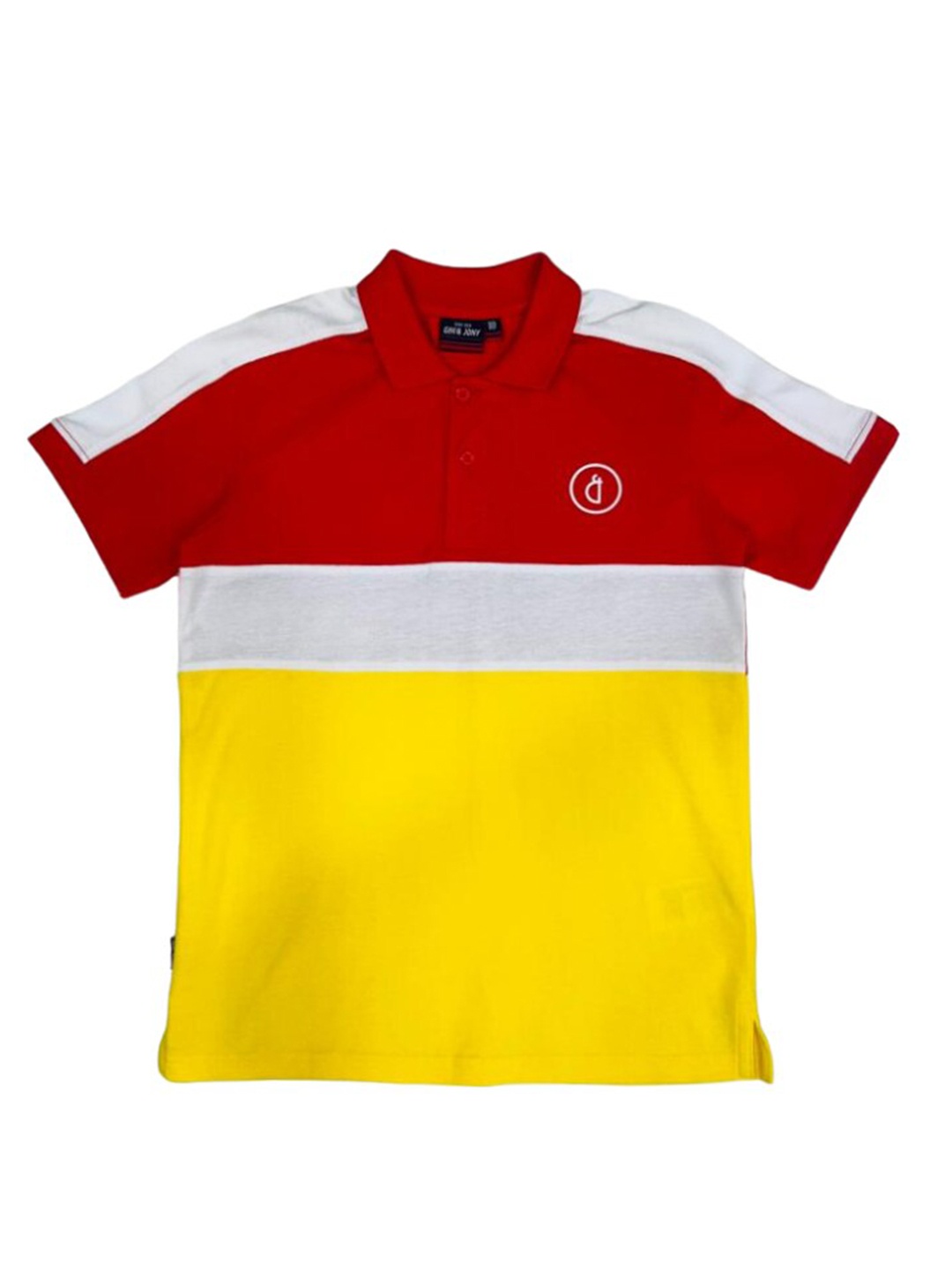 

Gini and Jony Boys Red & Yellow Colourblocked Cotton T-shirt