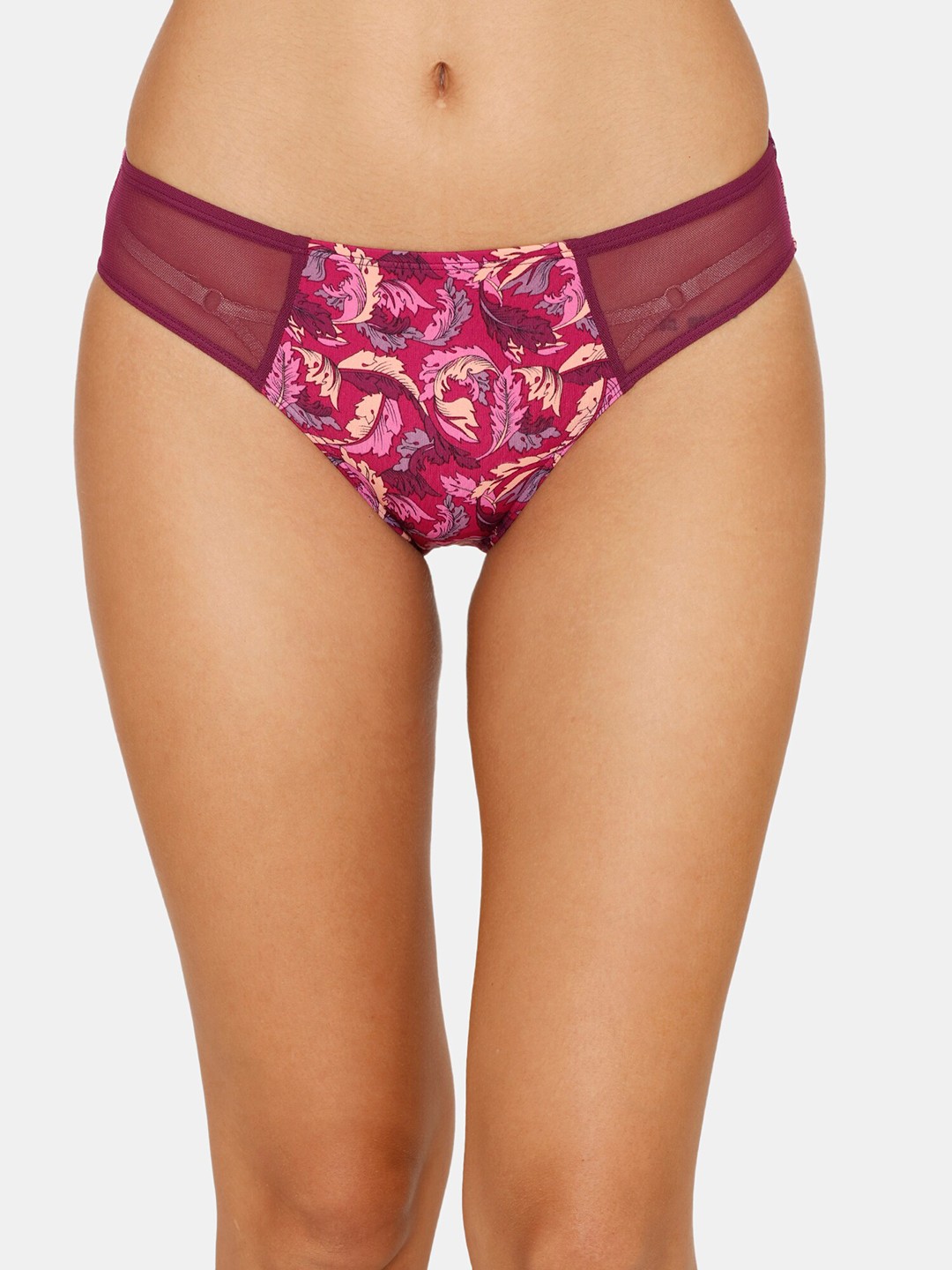 

Zivame Women Purple Floral Printed Bikini Briefs