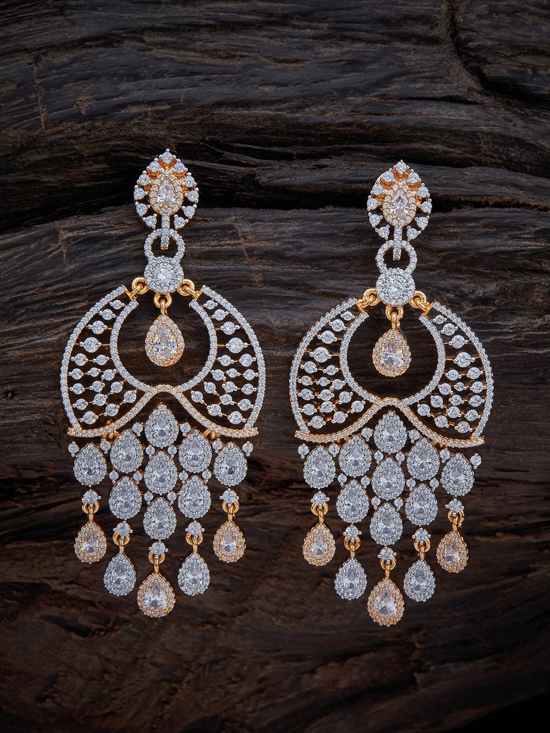 

Kushal's Fashion Jewellery Gold Plating White Teardrop Shaped Drop Earrings