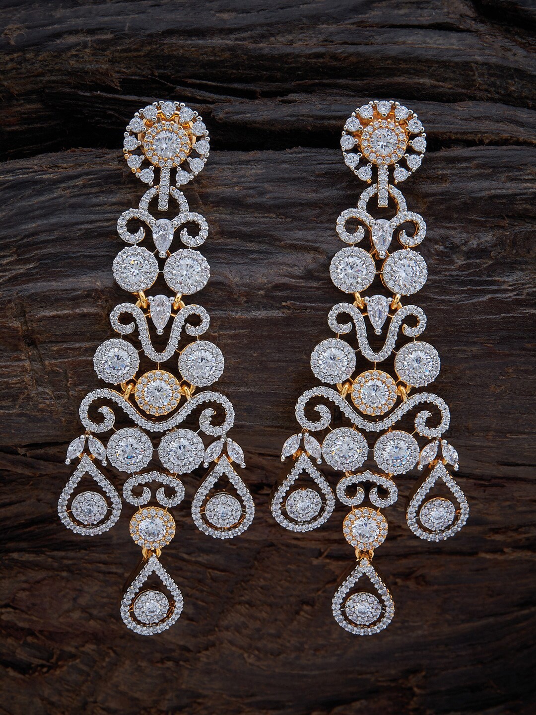 

Kushal's Fashion Jewellery White Gold Plating Contemporary Drop Earrings