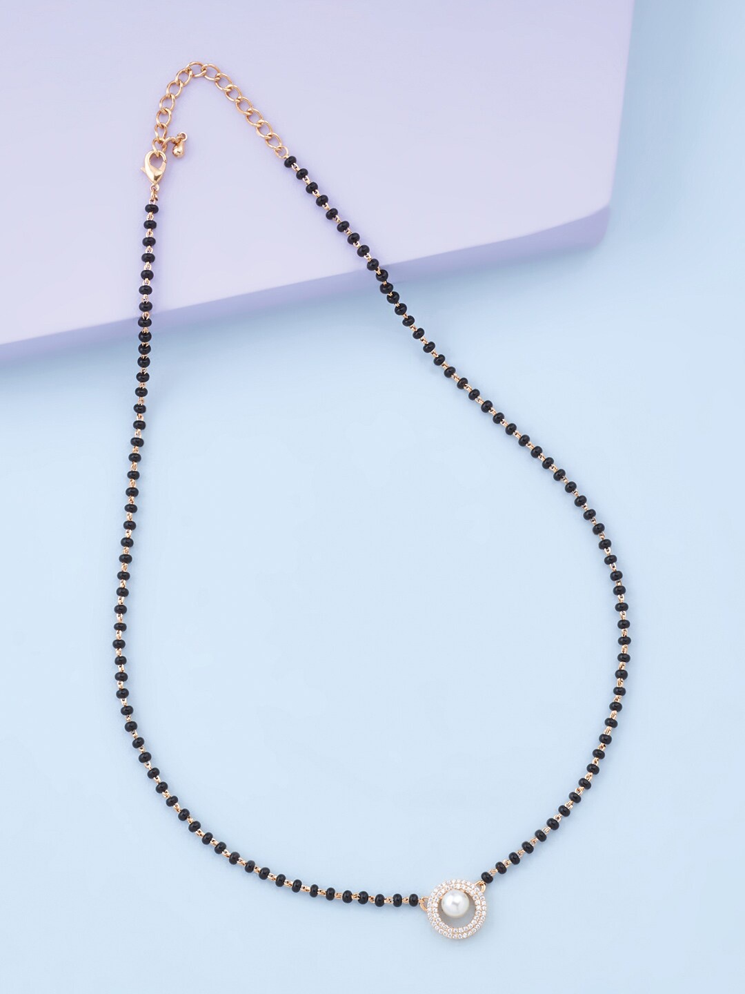 

Kushal's Fashion Jewellery CZ Studded Mangalsutra, Gold