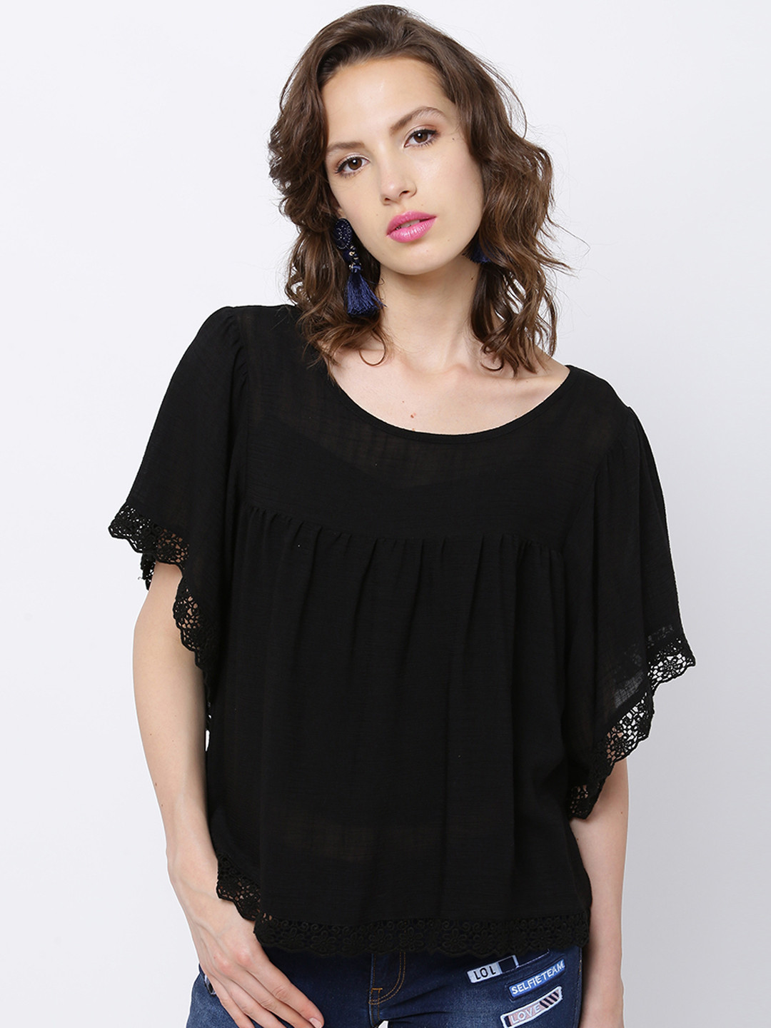 

Tokyo Talkies Women Black Solid Top