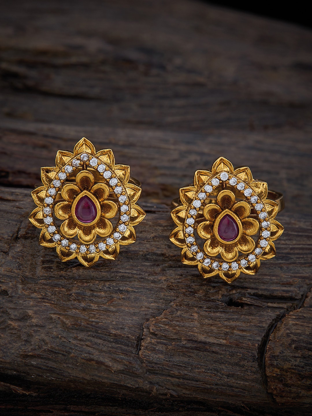 

Kushal's Fashion Jewellery Stone Studded Adjustable Toe Ring, Gold
