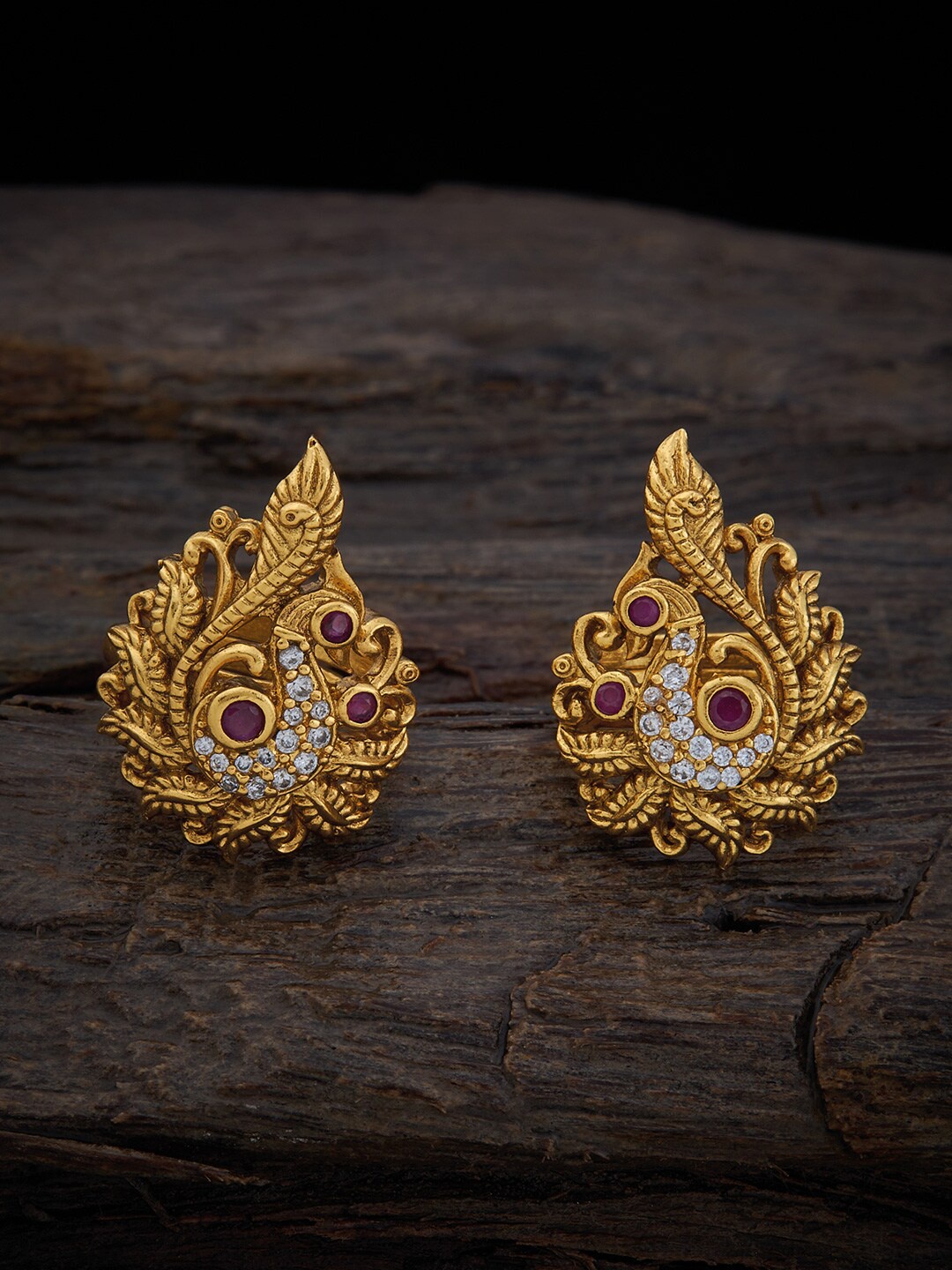 

Kushal's Fashion Jewellery Stone Studded Toe-Ring, Gold