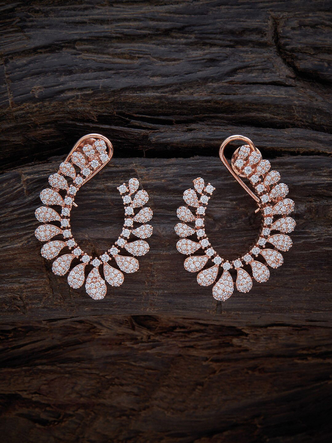 

Kushal's Fashion Jewellery Contemporary Studs Earrings, Rose gold