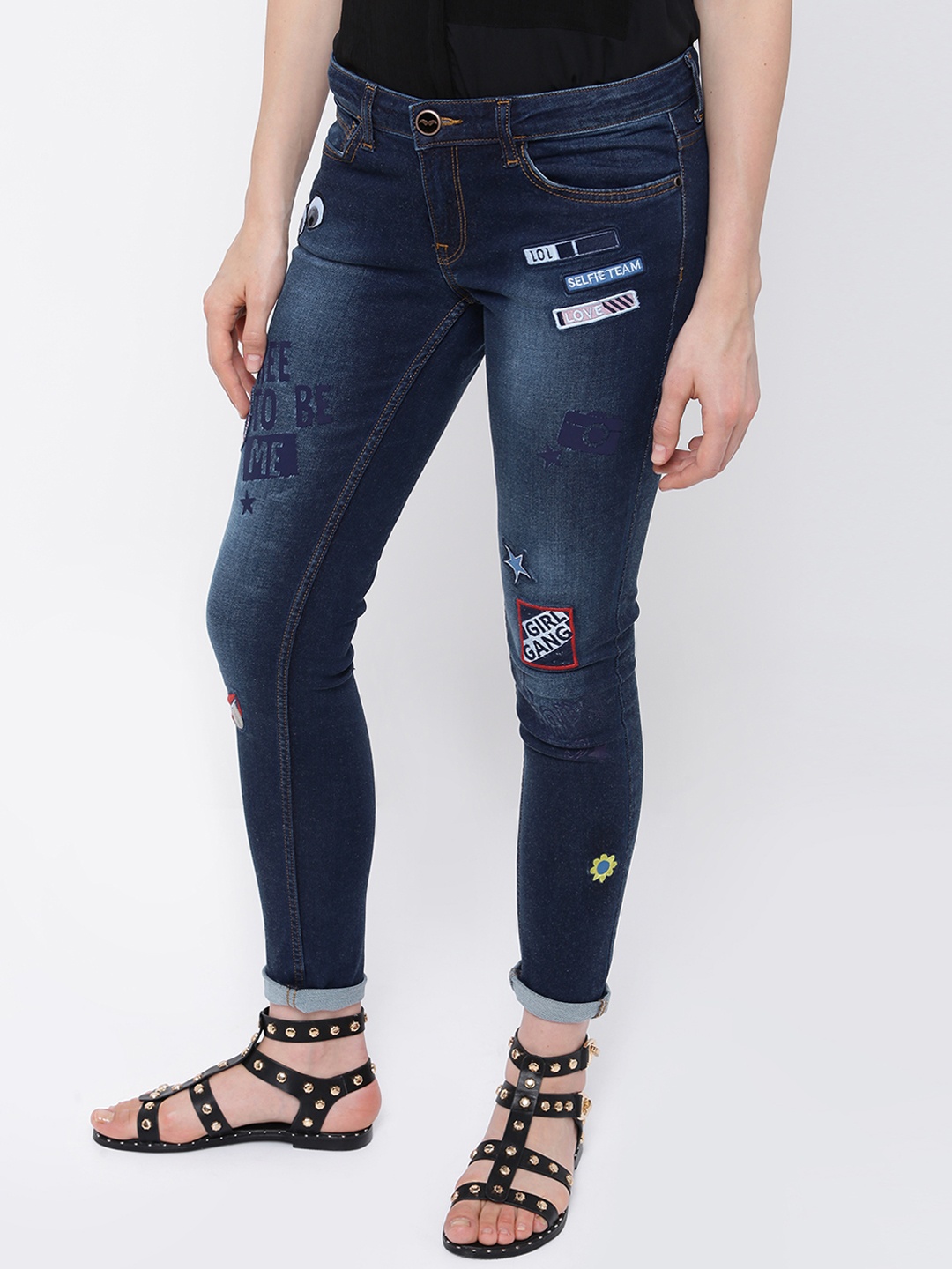 

Tokyo Talkies Women Blue Skinny Fit Mid-Rise Clean Look Jeans
