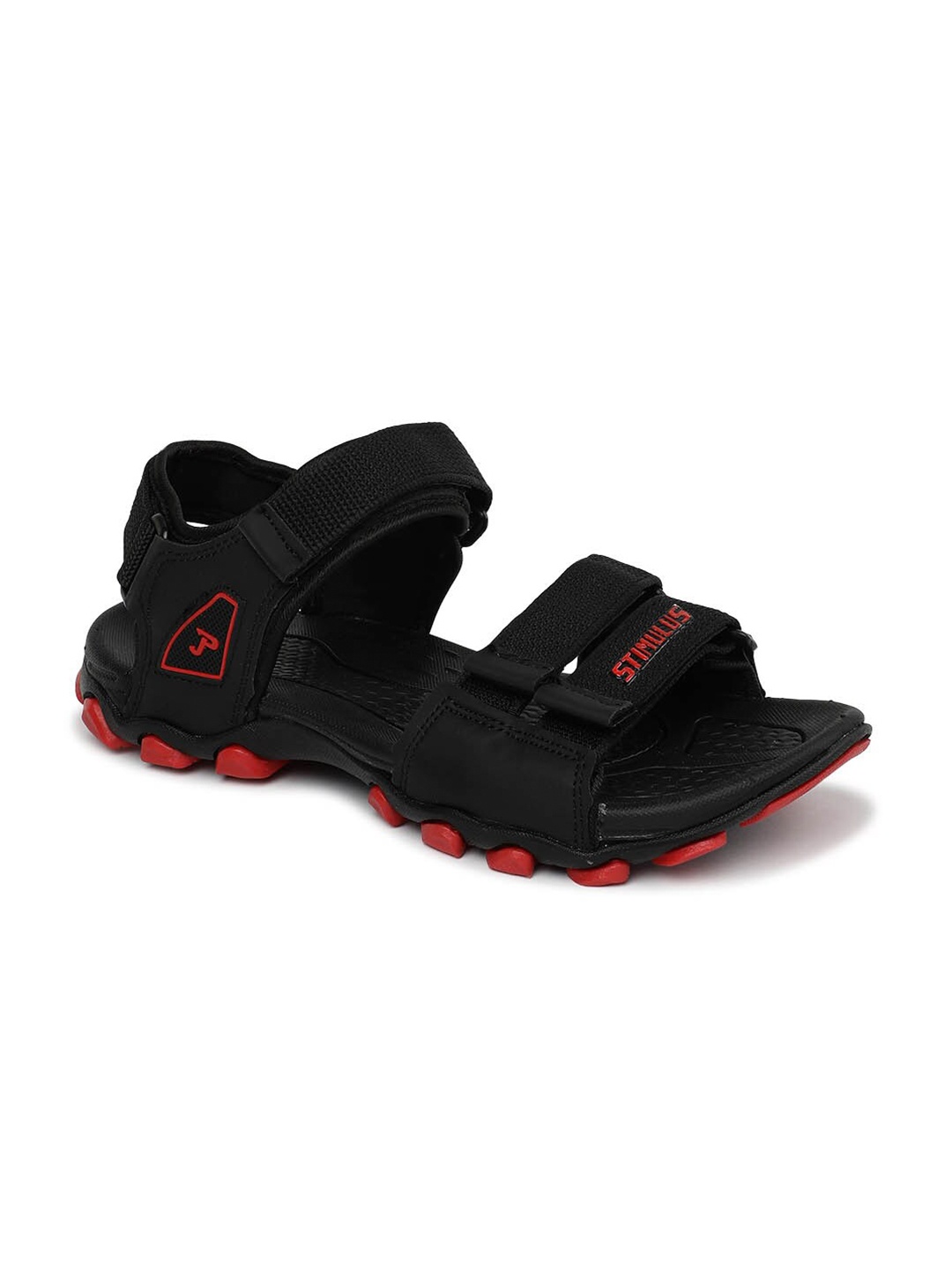 

Paragon Men Black & Red Comfort Sandals