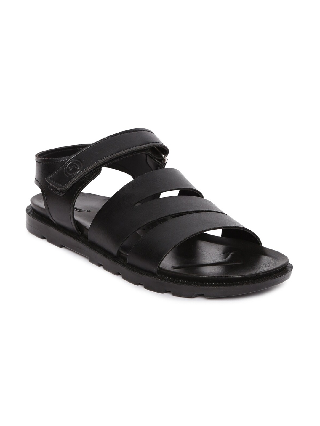 

Paragon Men Black Solid Comfort Sandals