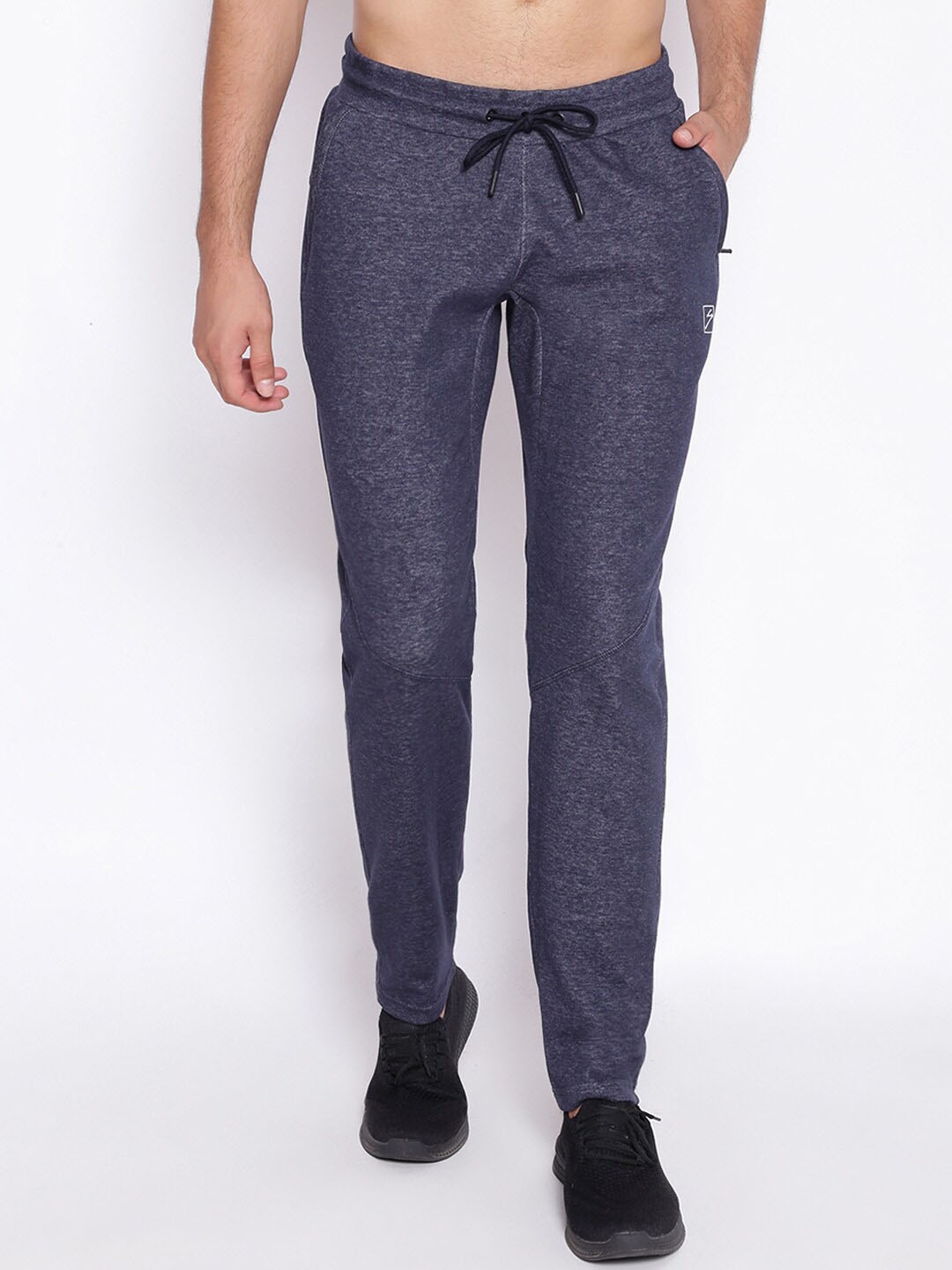

UNPAR Men Navy Blue Solid Cotton Track Pants