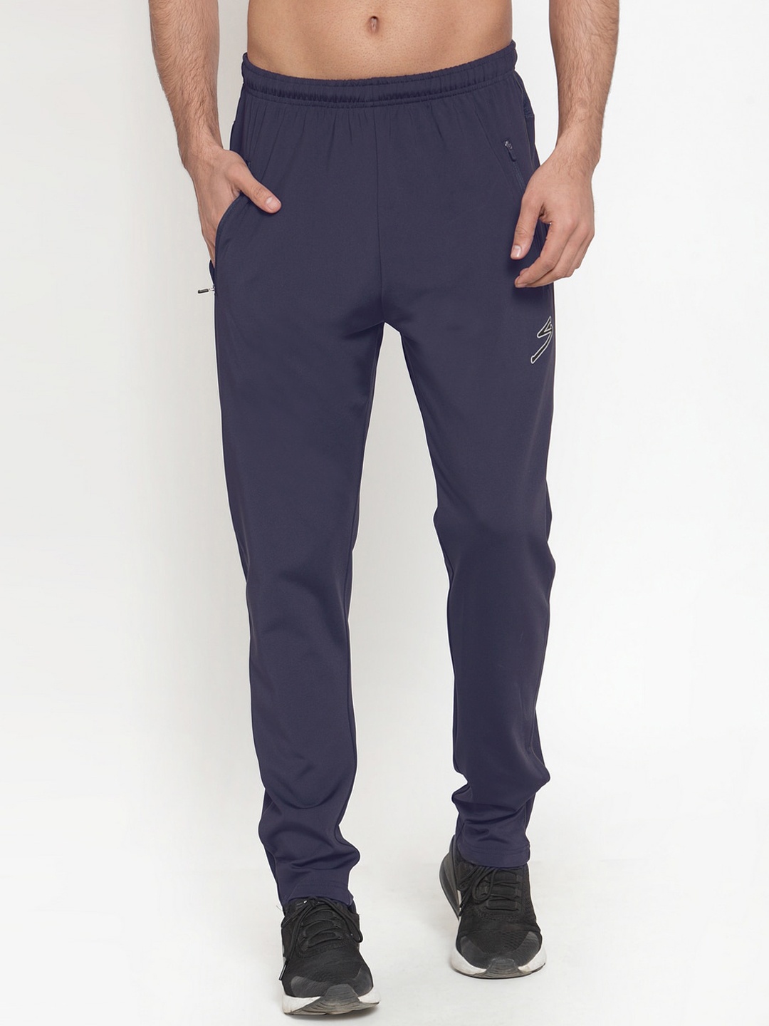 

UNPAR Men Navy Blue Solid Track Pants