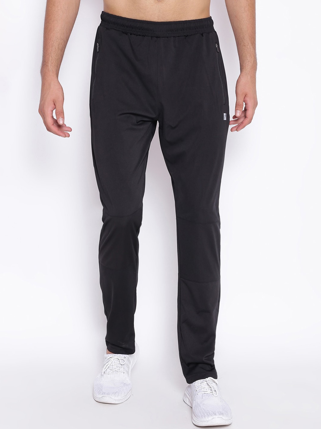 

UNPAR Men Black Solid Cotton Track Pants