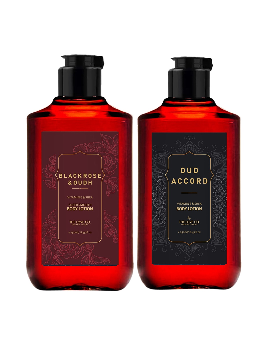 

THE LOVE CO. Set Of 2 Oud Accord & Blackrose Oud Body Lotion 500ml, White