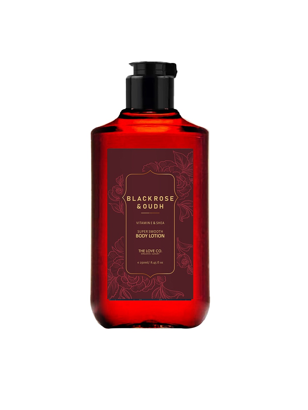 

THE LOVE CO. Black Rose Oudh Body Lotion 250ml, Red