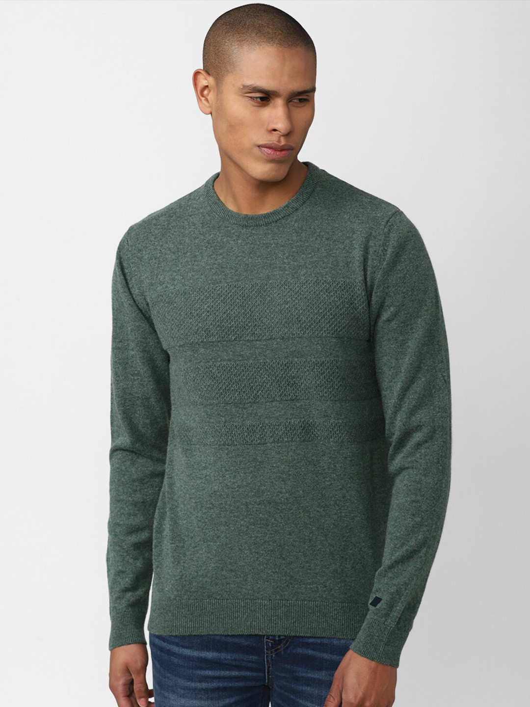 

Van Heusen Sport Men Green Cashmere Cotton Pullover