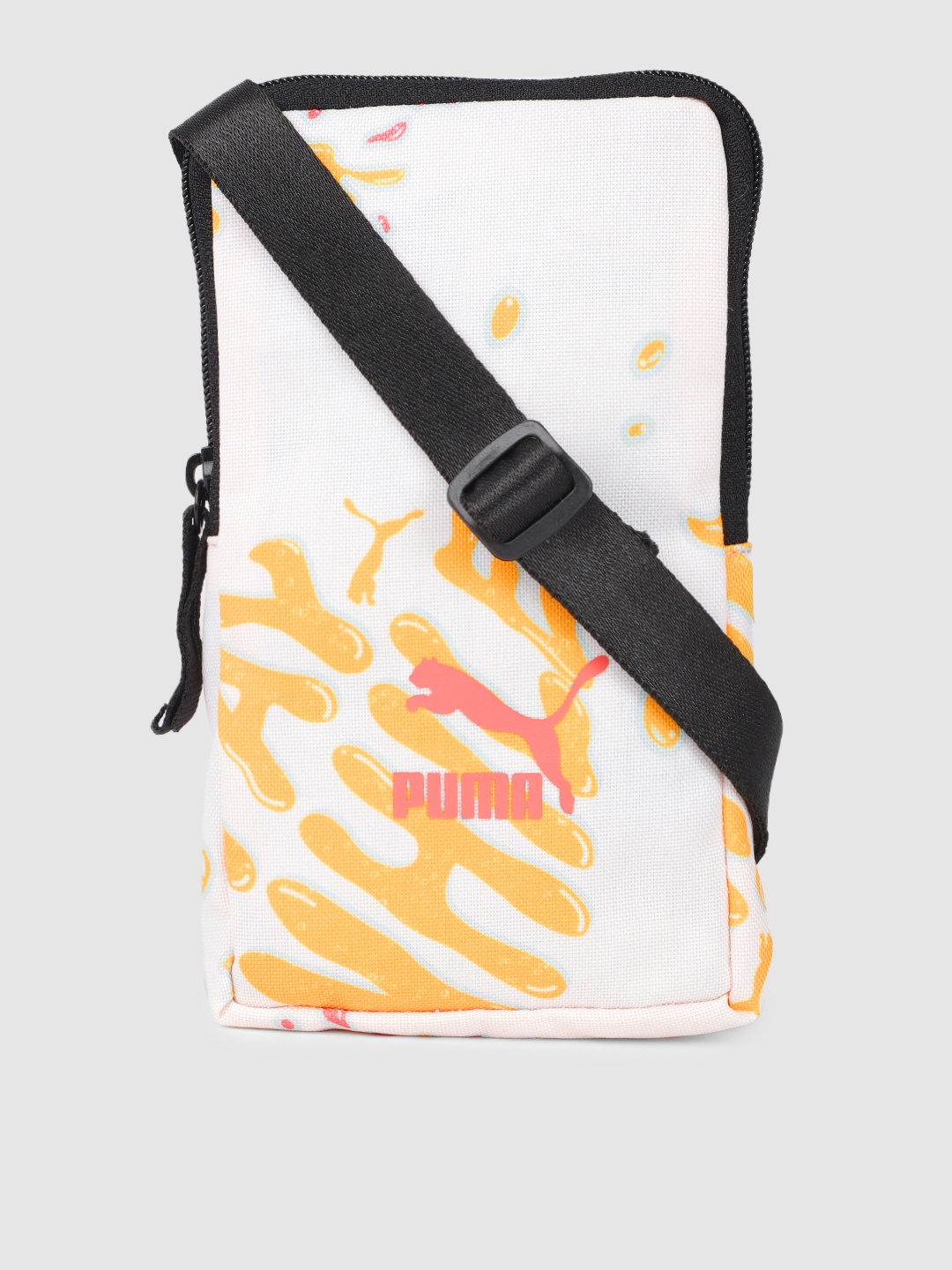 

Puma Women White & Yellow Printed Mobile Sling Bag