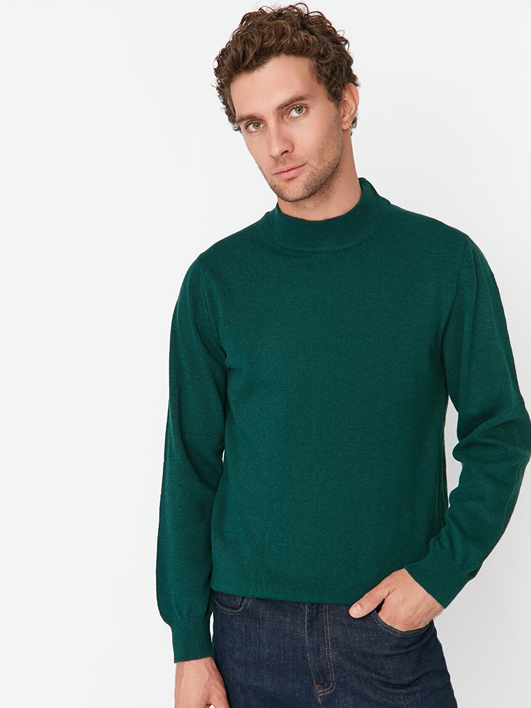 

Trendyol Men Green Pullover