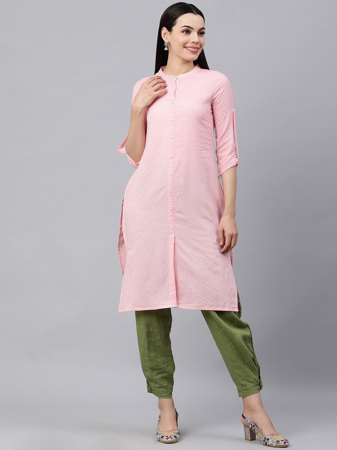 

HERE&NOW Women Pink Kurta