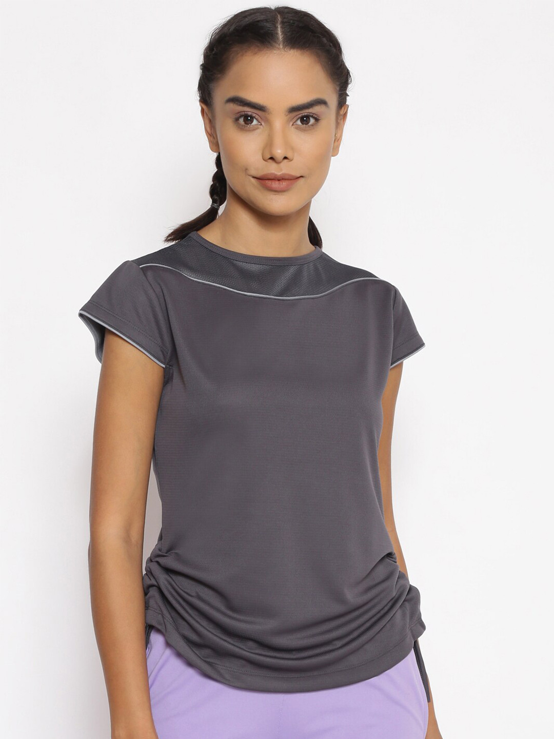 

UNPAR Women Grey Cotton T-shirt