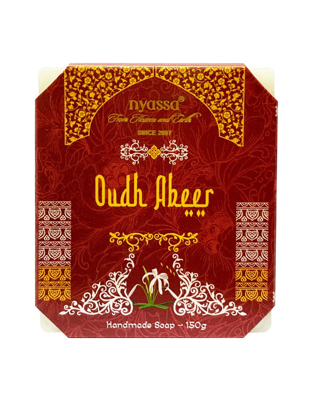 

Nyassa Luxurious Oudh Abeer Handmade Natural Bathing Soap 150g, White