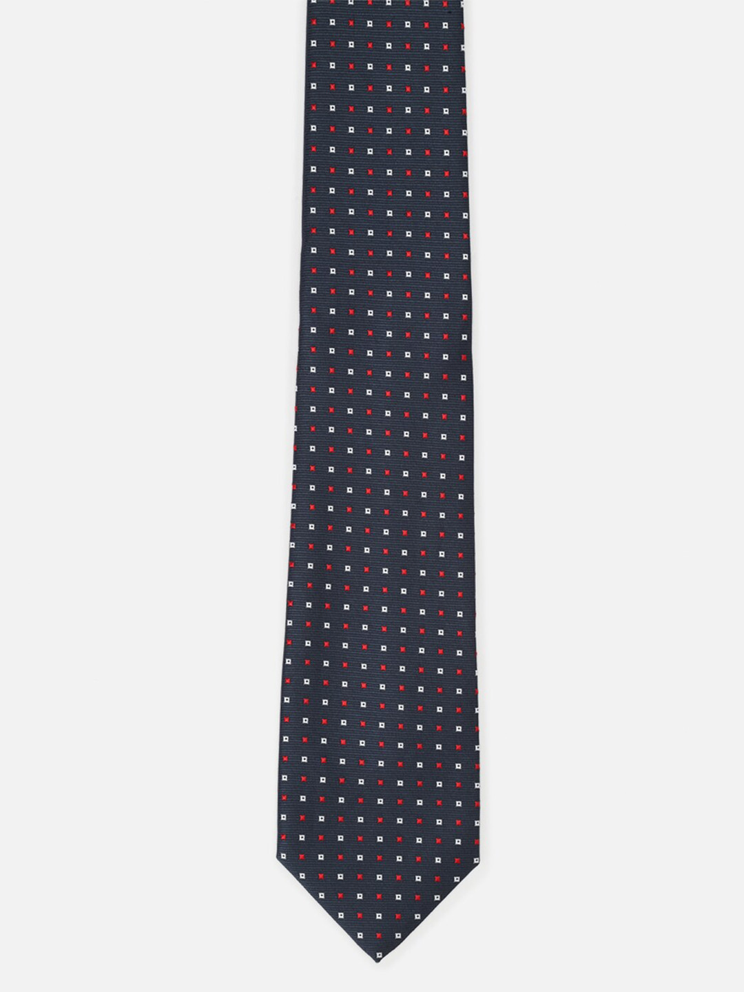 

Peter England Men Navy Blue & Red Printed Skinny Tie