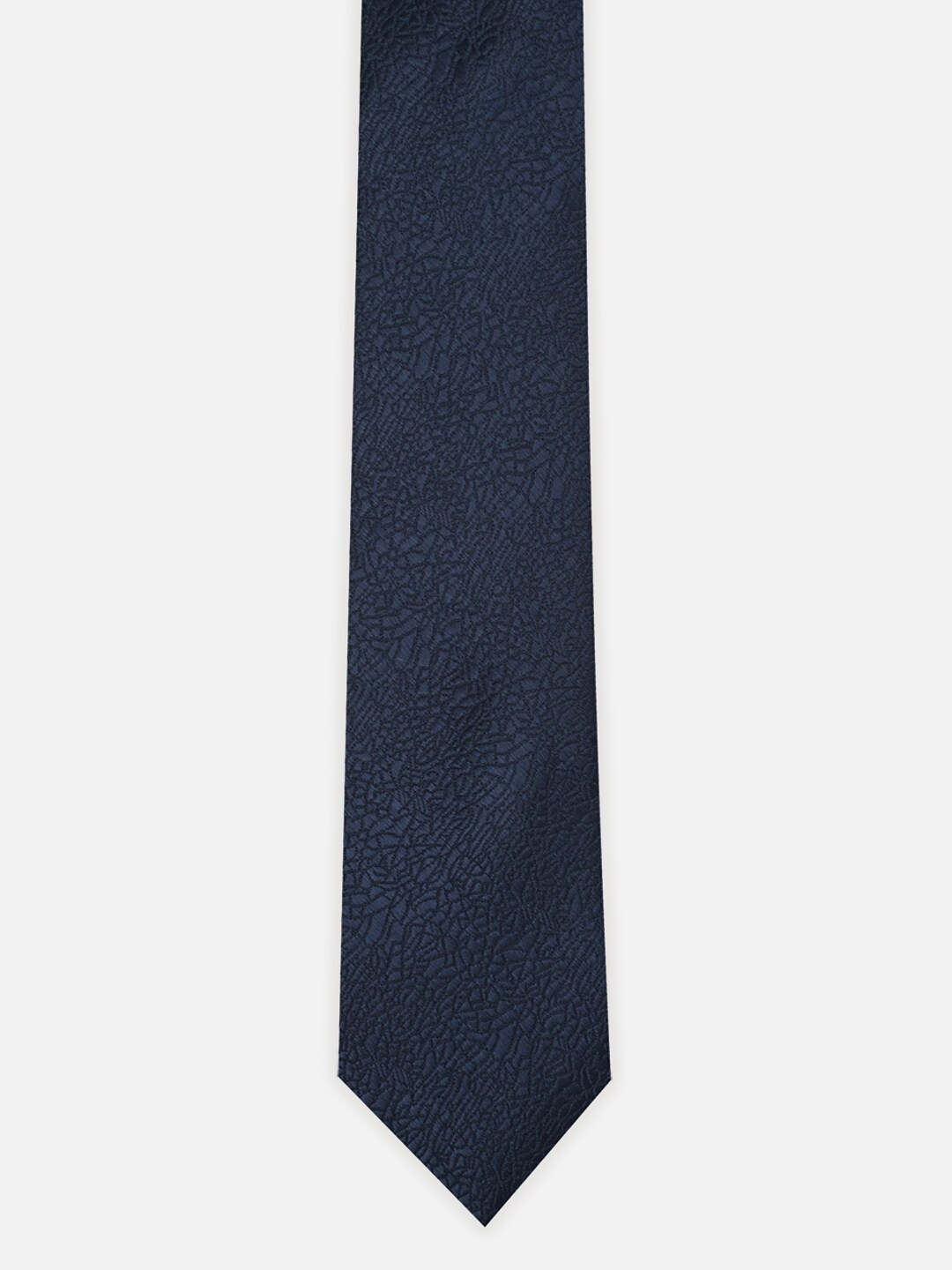 

Van Heusen Men Navy Blue Woven Design Skinny Tie