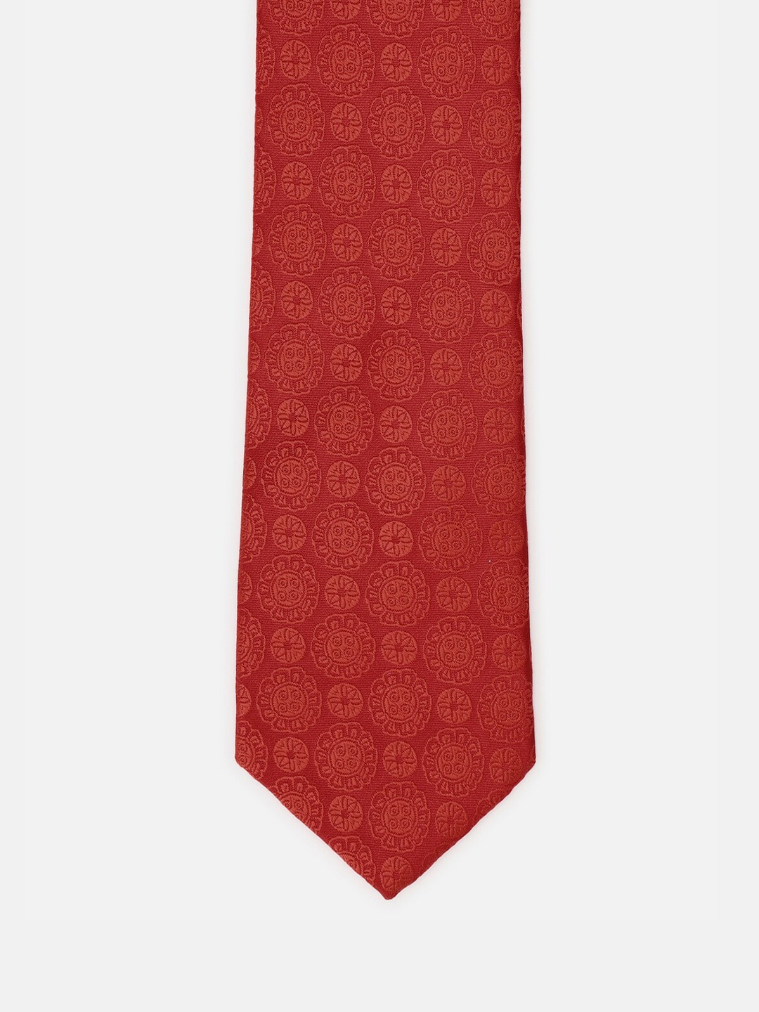 

Van Heusen Men Red Printed Skinny Tie