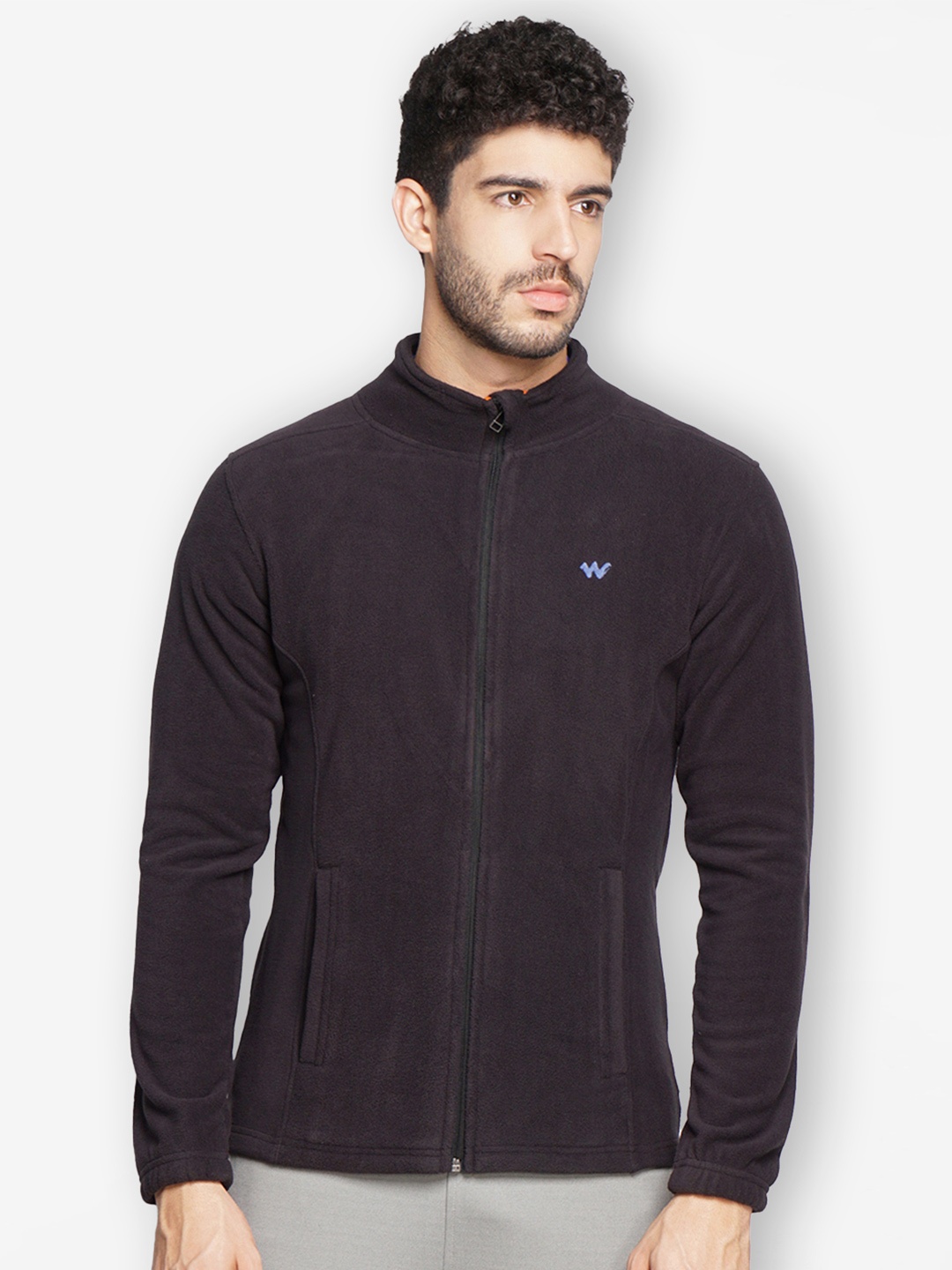 

Wildcraft Men Black Fleece Water Resistant Outdoor Bomber Jacket