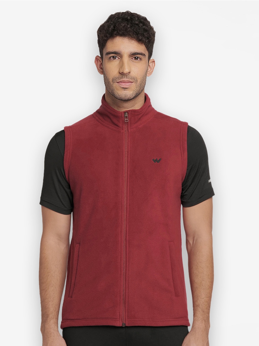 

Wildcraft Men Maroon Fleece Water Resistant Outdoor Sporty Jacket