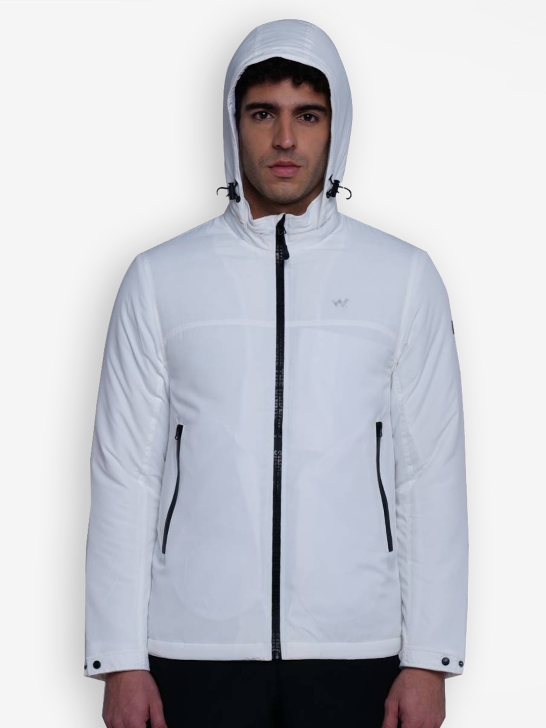 

Wildcraft Men White Water Resistant Outdoor Tailored Hooded Jacket