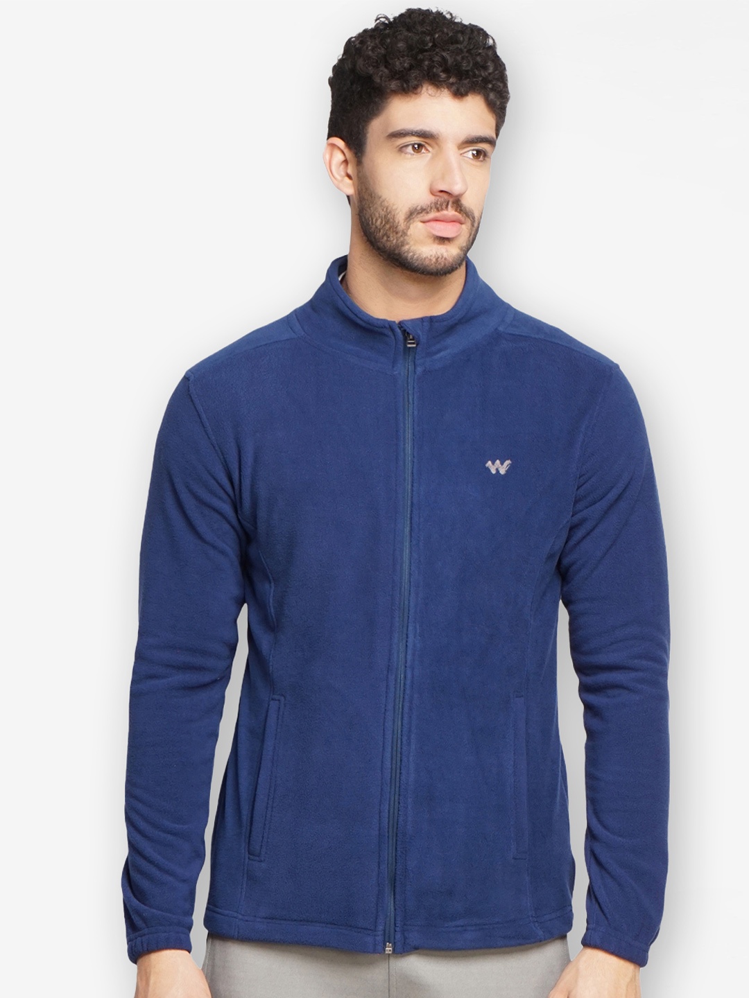 

Wildcraft Men Navy Blue Fleece Water Resistant Outdoor Tailored Jacket