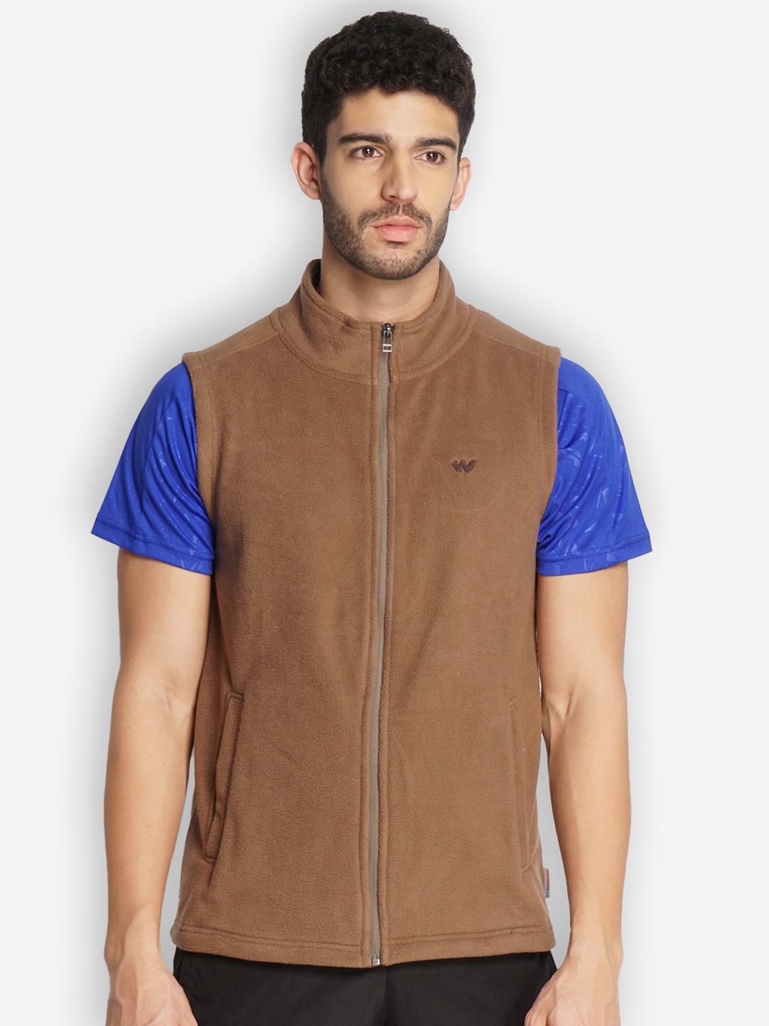 

Wildcraft Men Beige Fleece Water Resistant Outdoor Tailored Jacket